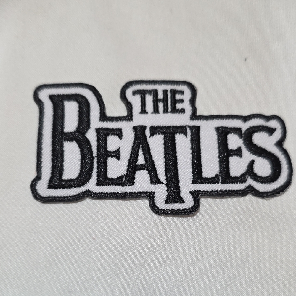 The Beatles Embroidered Logo Patch - Black & White
